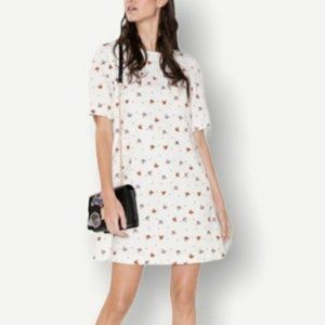 & Other Stories Bird Embroidered Mini Dress Size 4